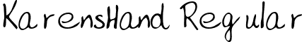 KarensHand Regular font - karenshandregular.ttf