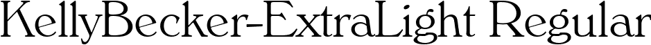 KellyBecker-ExtraLight Regular font - kellybecker-extralight.ttf