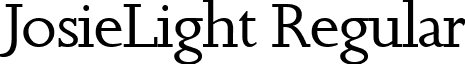 JosieLight Regular font - josielight-regular.ttf