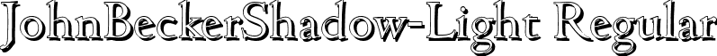 JohnBeckerShadow-Light Regular font - johnbeckershadow-light-regular.ttf