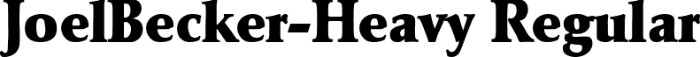 JoelBecker-Heavy Regular font - joelbecker-heavy.ttf