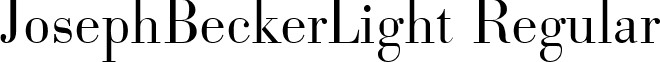 JosephBeckerLight Regular font - josephbeckerlight.ttf