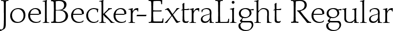 JoelBecker-ExtraLight Regular font - joelbecker-extralight.ttf