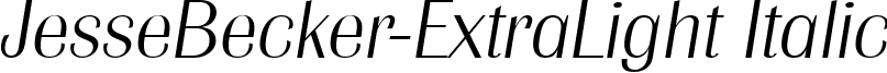 JesseBecker-ExtraLight Italic font - jessebecker-extralightitalic.ttf