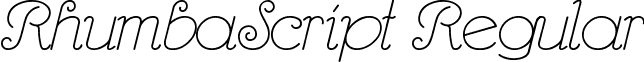 RhumbaScript Regular font - RHUMBASC.TTF