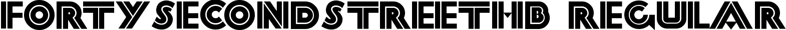 FortySecondStreetHB Regular font - FORTSSH_.TTF