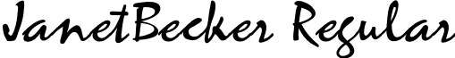 JanetBecker Regular font - janetbecker.ttf