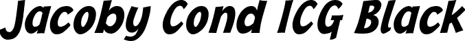 Jacoby Cond ICG Black font - jacobycondicgblackitalic.ttf