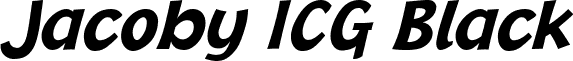 Jacoby ICG Black font - jacobyicgblackitalic.ttf