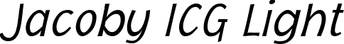 Jacoby ICG Light font - jacobyicglightitalic.ttf