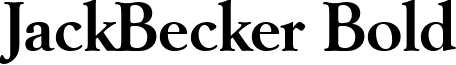 JackBecker Bold font - jackbeckerbold.ttf