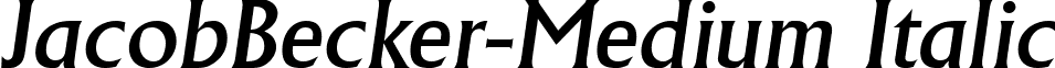 JacobBecker-Medium Italic font - jacobbecker-mediumitalic.ttf