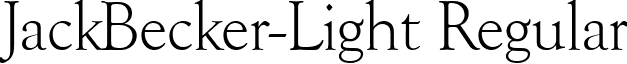 JackBecker-Light Regular font - jackbecker-light.ttf