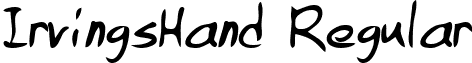 IrvingsHand Regular font - handwriting-markerirvingshand-regular.ttf