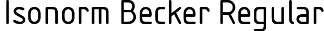 Isonorm Becker Regular font - isonorm_becker.ttf