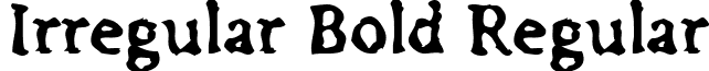 Irregular Bold Regular font - irregularbold.ttf