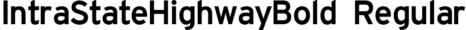 IntraStateHighwayBold Regular font - intrastatehighwaybold.ttf