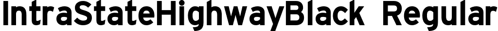 IntraStateHighwayBlack Regular font - intrastatehighwayblack.ttf