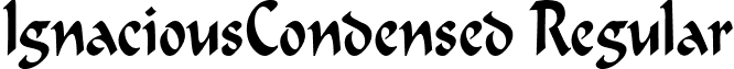 IgnaciousCondensed Regular font - ignacsc.ttf