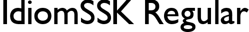 IdiomSSK Regular font - idiomssk.ttf