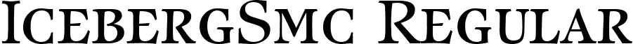 IcebergSmc Regular font - icebergsmc-regular.ttf