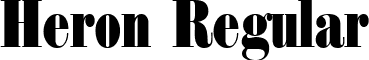 Heron Regular font - heron-regular.ttf