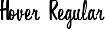 Hover Regular font - hover-regular.ttf