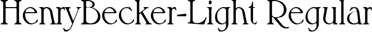 HenryBecker-Light Regular font - henrybecker-light.ttf