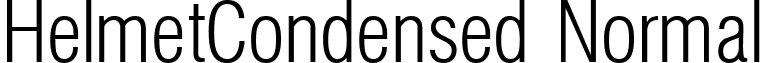 HelmetCondensed Normal font - helmetcondensednormal.ttf