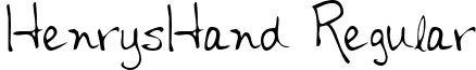 HenrysHand Regular font - handwriting-markerhenryshand-regular.ttf