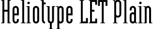 Heliotype LET Plain font - heliotypeletplain-1.0.ttf