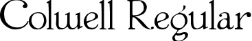 Colwell Regular font - COLWELL_.ttf