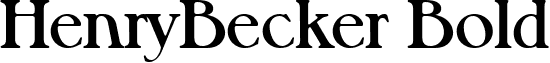 HenryBecker Bold font - henrybeckerbold.ttf