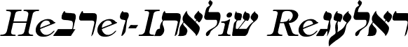 Hebrew-Italic Regular font - hebrew-italic.ttf