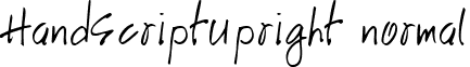 HandScriptUpright normal font - handscriptuprightregular.ttf