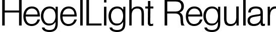 HegelLight Regular font - hegellight-regular.ttf