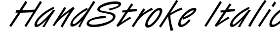 HandStroke Italic font - handstri.ttf