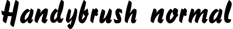 Handybrush normal font - handybrushregular.ttf