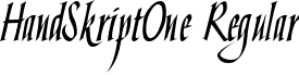 HandSkriptOne Regular font - handskriptone.ttf