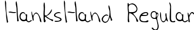 HanksHand Regular font - handwriting-markerhankshand-regular.ttf