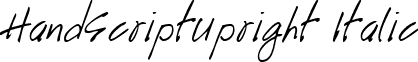 HandScriptUpright Italic font - handsui.ttf
