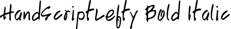 HandScriptLefty Bold Italic font - handslbi.ttf