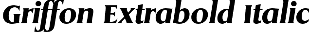 Griffon Extrabold Italic font - griffonextrabolditalic.ttf