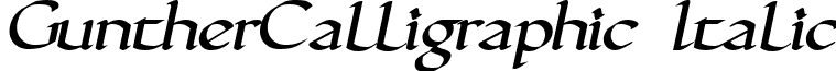 GuntherCalligraphic Italic font - gunthci.ttf
