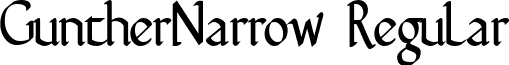 GuntherNarrow Regular font - gunthnr.ttf