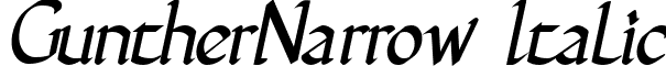 GuntherNarrow Italic font - gunthni.ttf
