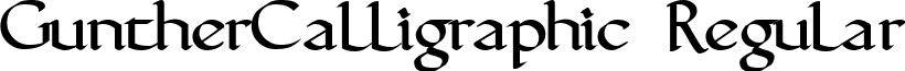 GuntherCalligraphic Regular font - gunthc.ttf