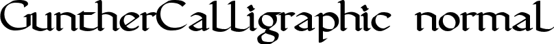 GuntherCalligraphic normal font - gunthercalligraphicregular.ttf