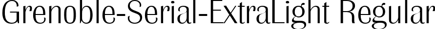 Grenoble-Serial-ExtraLight Regular font - grenoble-serial-extralight-regular.ttf