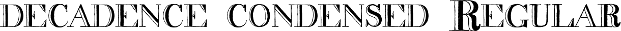 decadence condensed Regular font - deccond.ttf